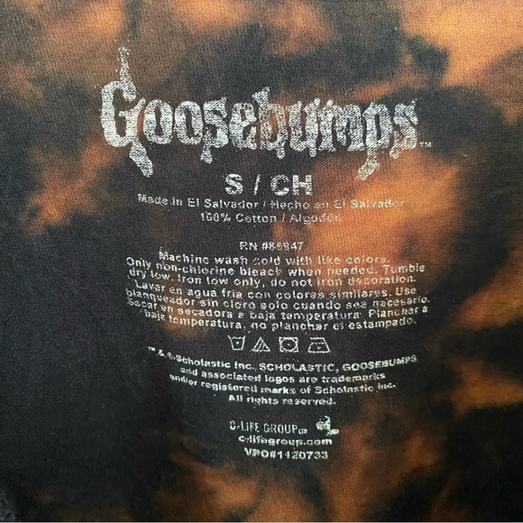 Goosebumps Tie-Dye T-Shirt - Black and Brown men’s small - Picture 4 of 8